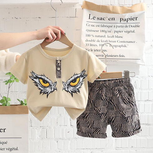 Personalized Round Neck Short Sleeve Suit